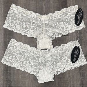 💞 New 2-Pair Bundle Christies XL White Lace Panties